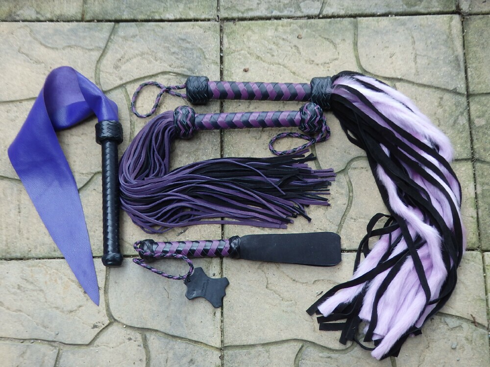 16 Leather Flogger - Twisted Weave Grip #6146 – sultraleather