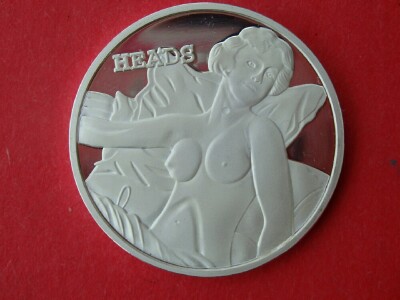 SILVER HEADS TAILS COIN