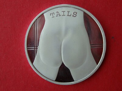 SILVER HEADS TAILS COIN