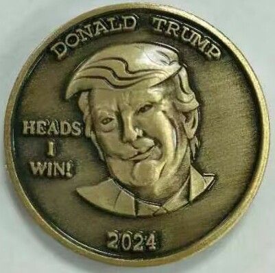 TRUMP BIDEN HEADS TAILS COIN